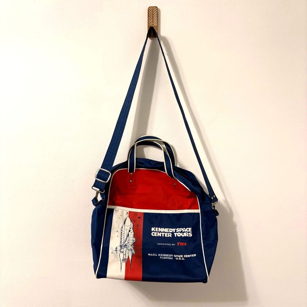 Vintage Kennedy Space Center Tours Flight Bag operated by TWA